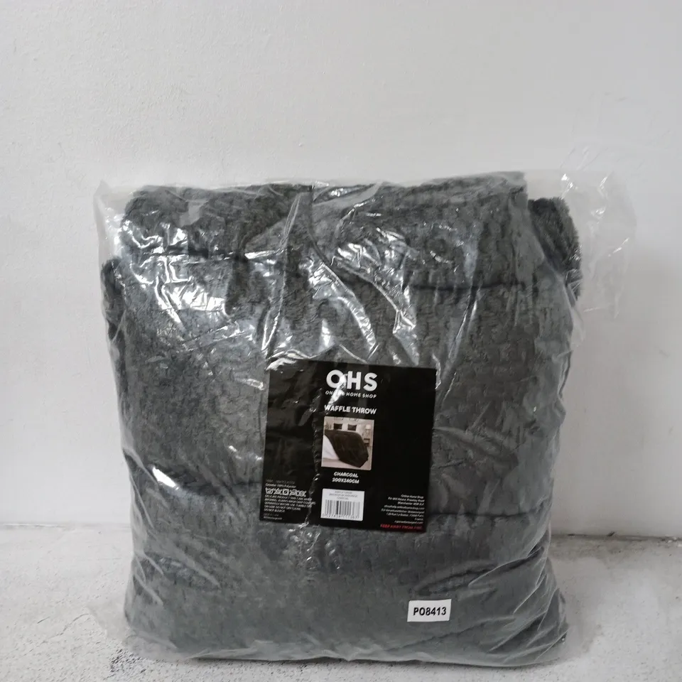 OHS WAFFLE THROW – GREY