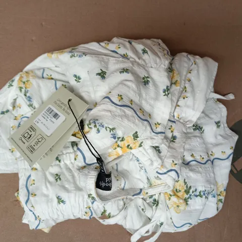 NOBODY'S CHILD CORDELIA TOP IN WHITE SIZE UK 6