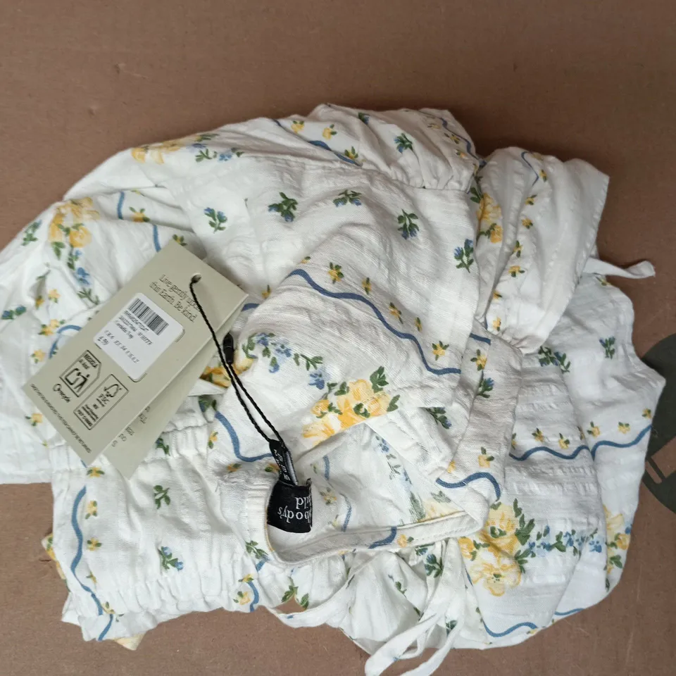 NOBODY'S CHILD CORDELIA TOP IN WHITE SIZE UK 6