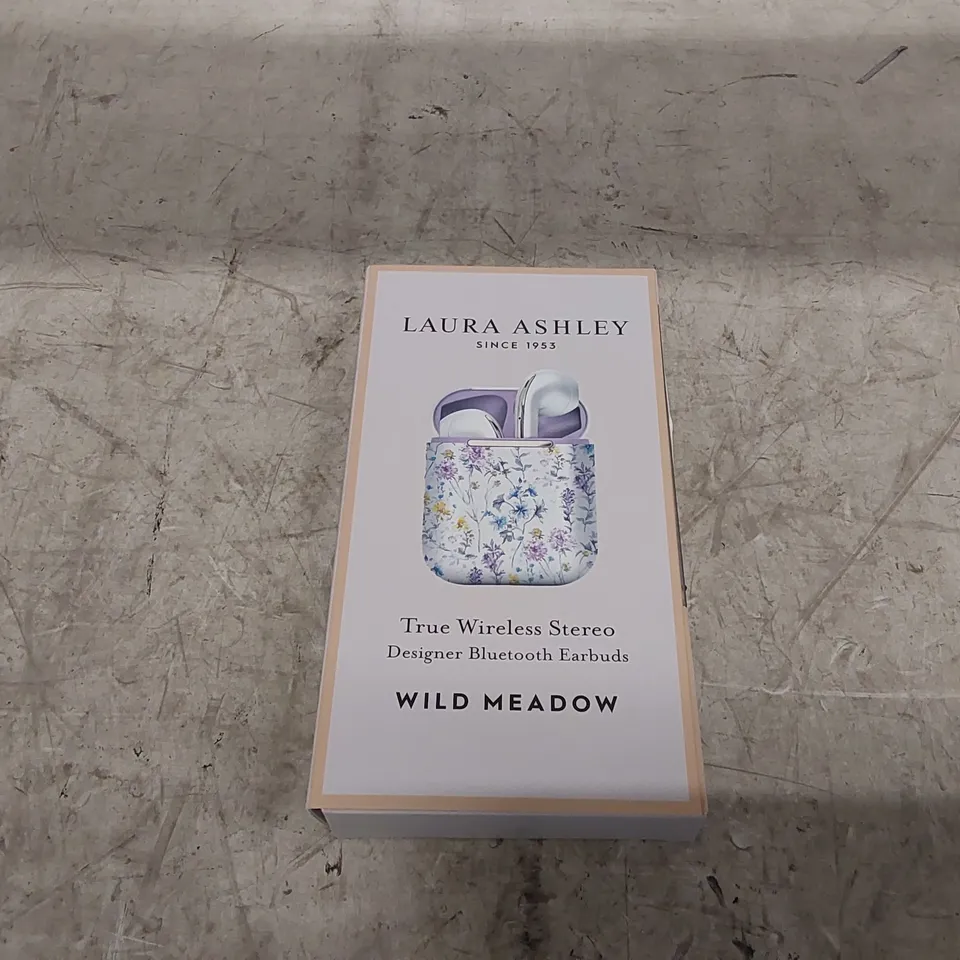BOXED LAURA ASHLEY TRUE WIRELESS EARBUDS WILD MEAD // FAULTY (1 BOX)