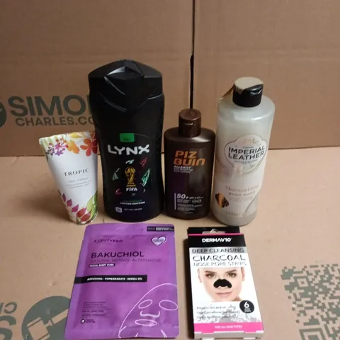 APPROXIMATEY 20 ASSORTED HEALTH AND BEAUTY PRODUCTS TO INCLUDE - LYNX SHOWER GEL - TROPIC ANTIPERSPIRANT CREAM AND IMPERIAL LEATHER BODY WASH