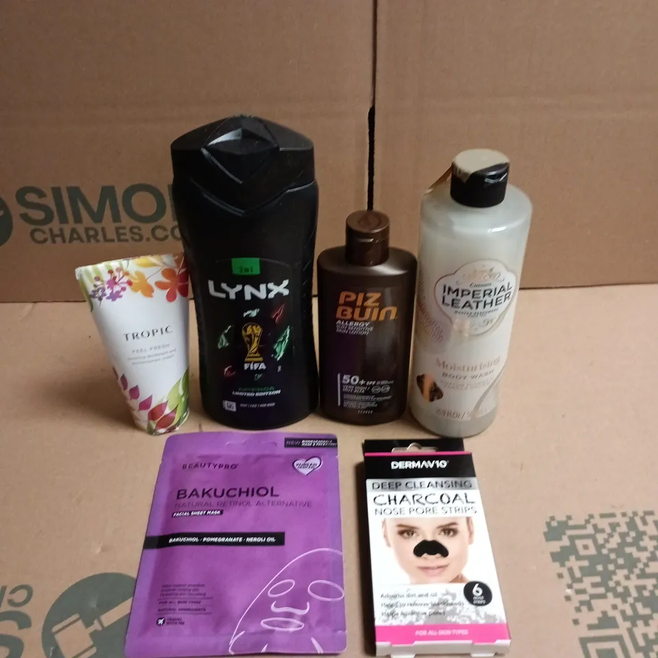 APPROXIMATEY 20 ASSORTED HEALTH AND BEAUTY PRODUCTS TO INCLUDE - LYNX SHOWER GEL - TROPIC ANTIPERSPIRANT CREAM AND IMPERIAL LEATHER BODY WASH