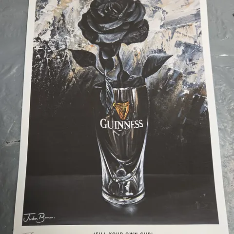 SET OF 3 JORDAN BREEN ART POSTERS TO INCLUDE 'FILL YOUR OWN CUP' AND 'A TASTE OF HOME'