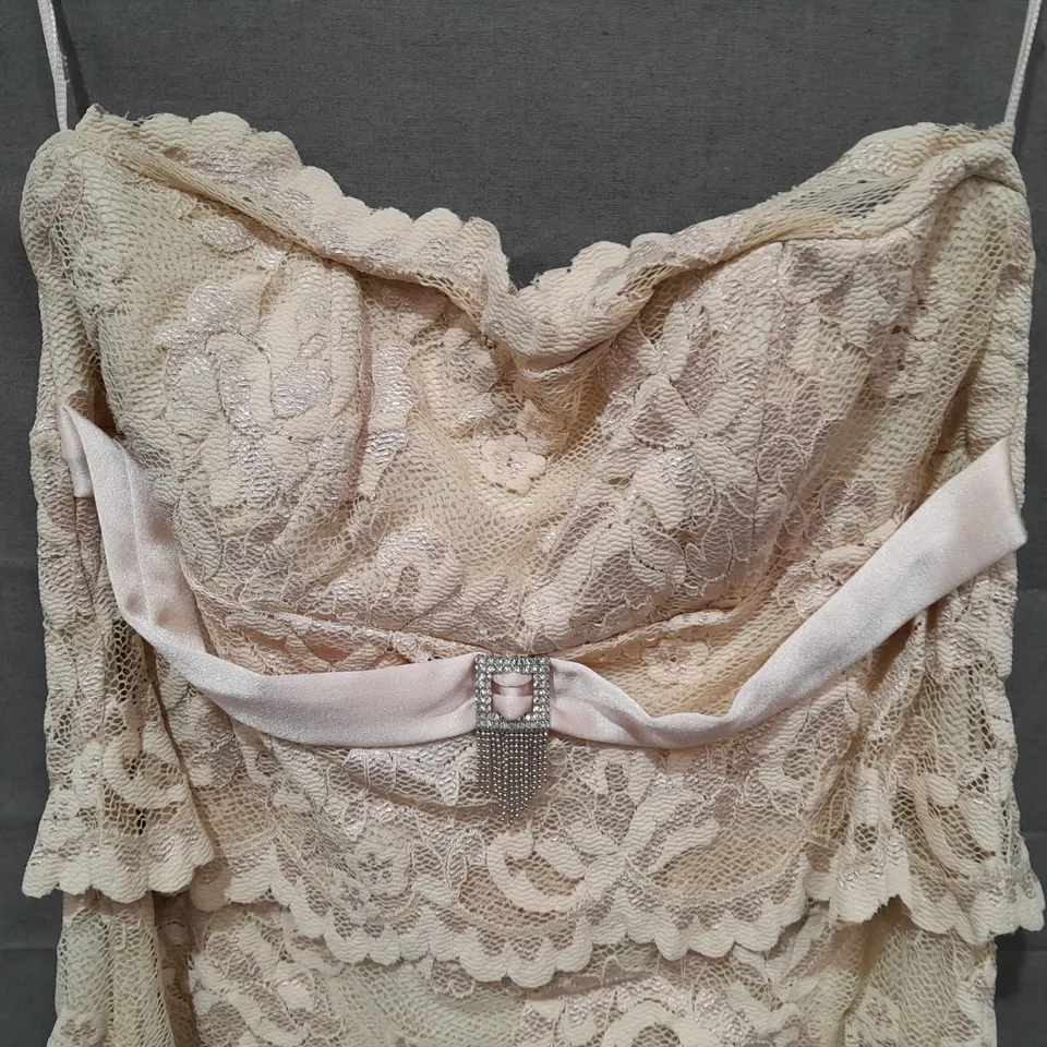 OLVIS CREAM LACE SLEEVELESS DRESS - 3
