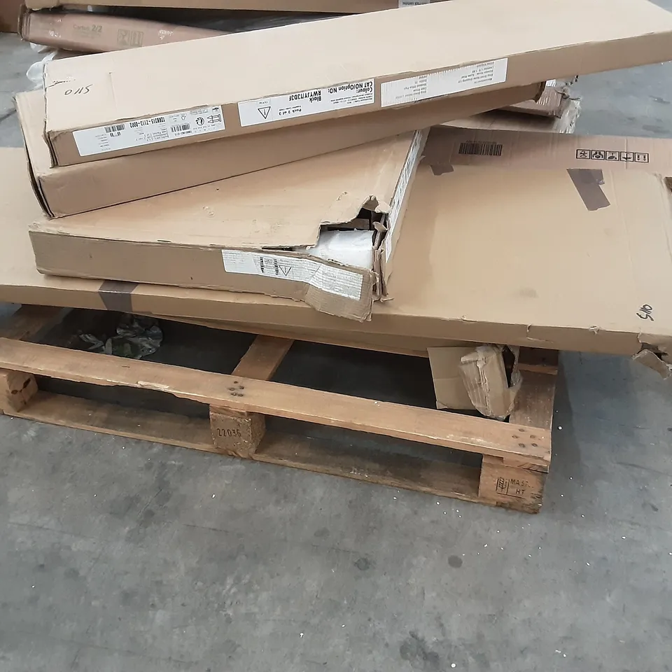 PALLET OF ASSORTED BOXED FURNITURE .