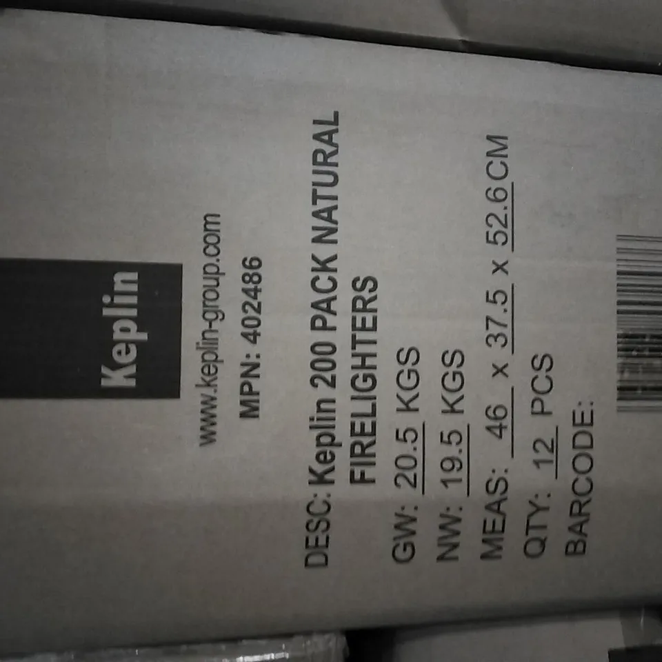 BOXED KEPLIN 200 PACK OF FIRELIGHTERS 12PCS