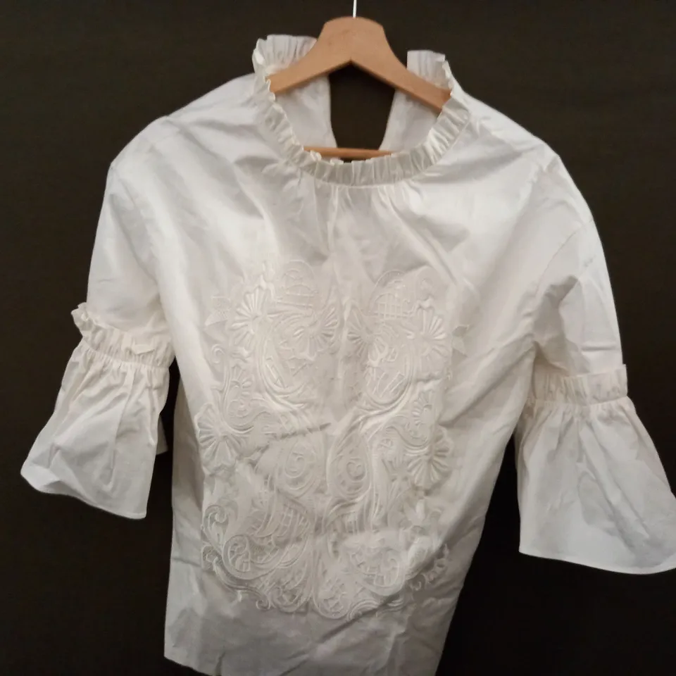 TED BAKER SHIRT DRESS IN WHITE - SIZE UNSPECIFIED