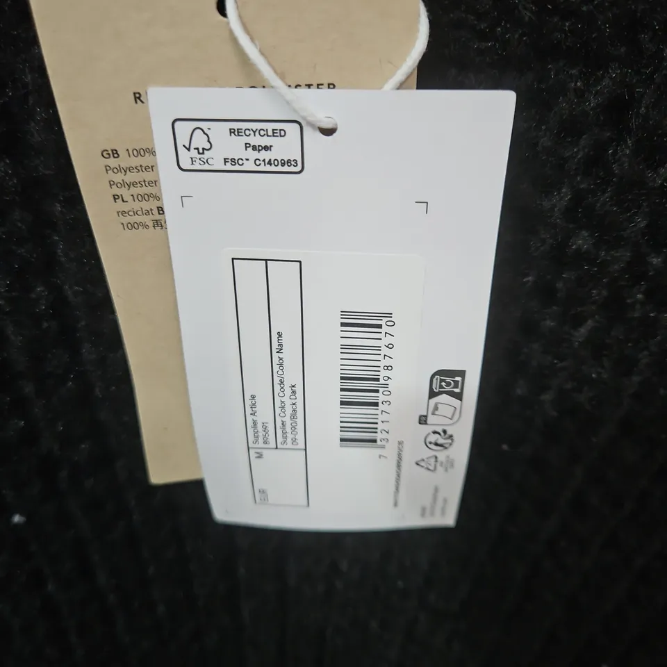 MONKI BLACK CHUNKY KNIT JUMPER – OVERSIZED FIT - M 