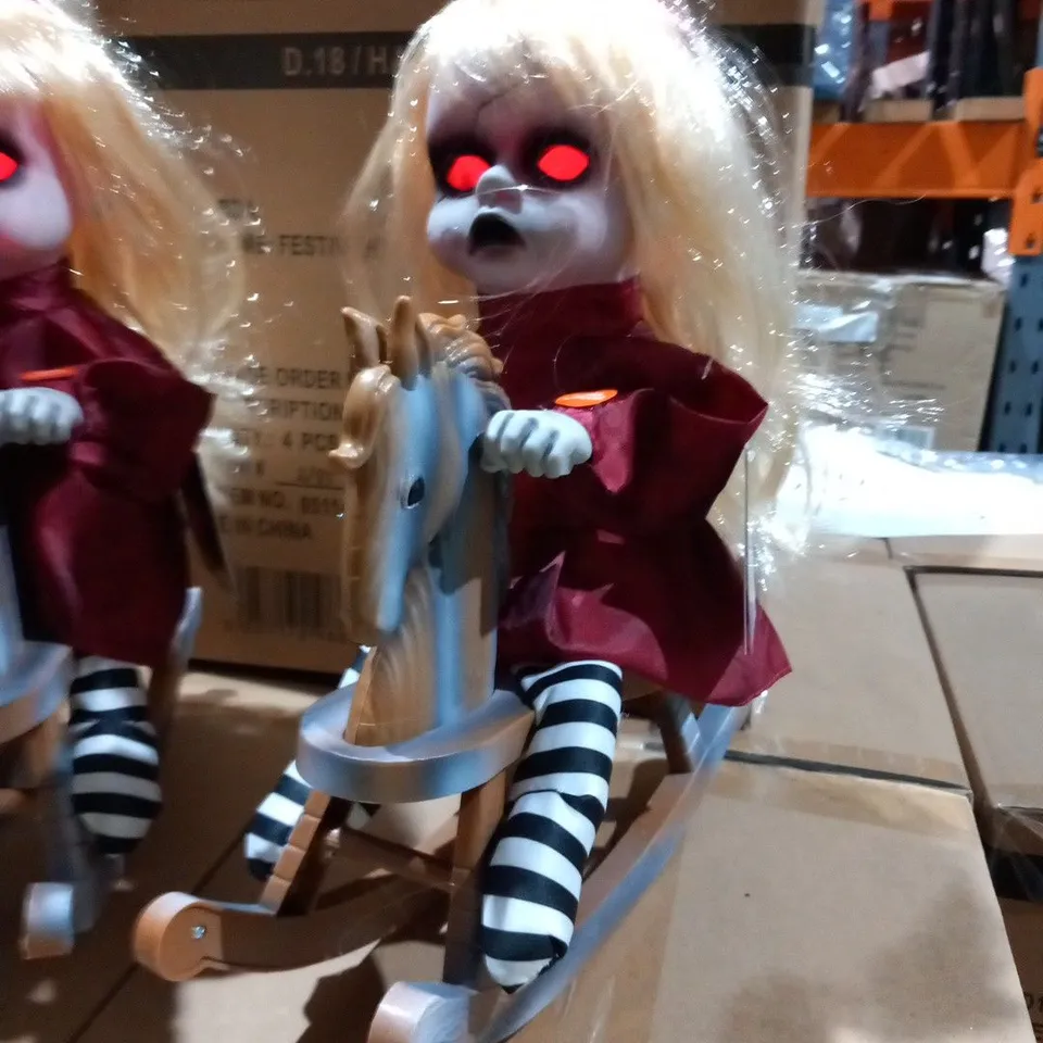 4 BRAND NEW FESTIVE HALLOWEEN TERRIFYING ANIMATED DOLLS