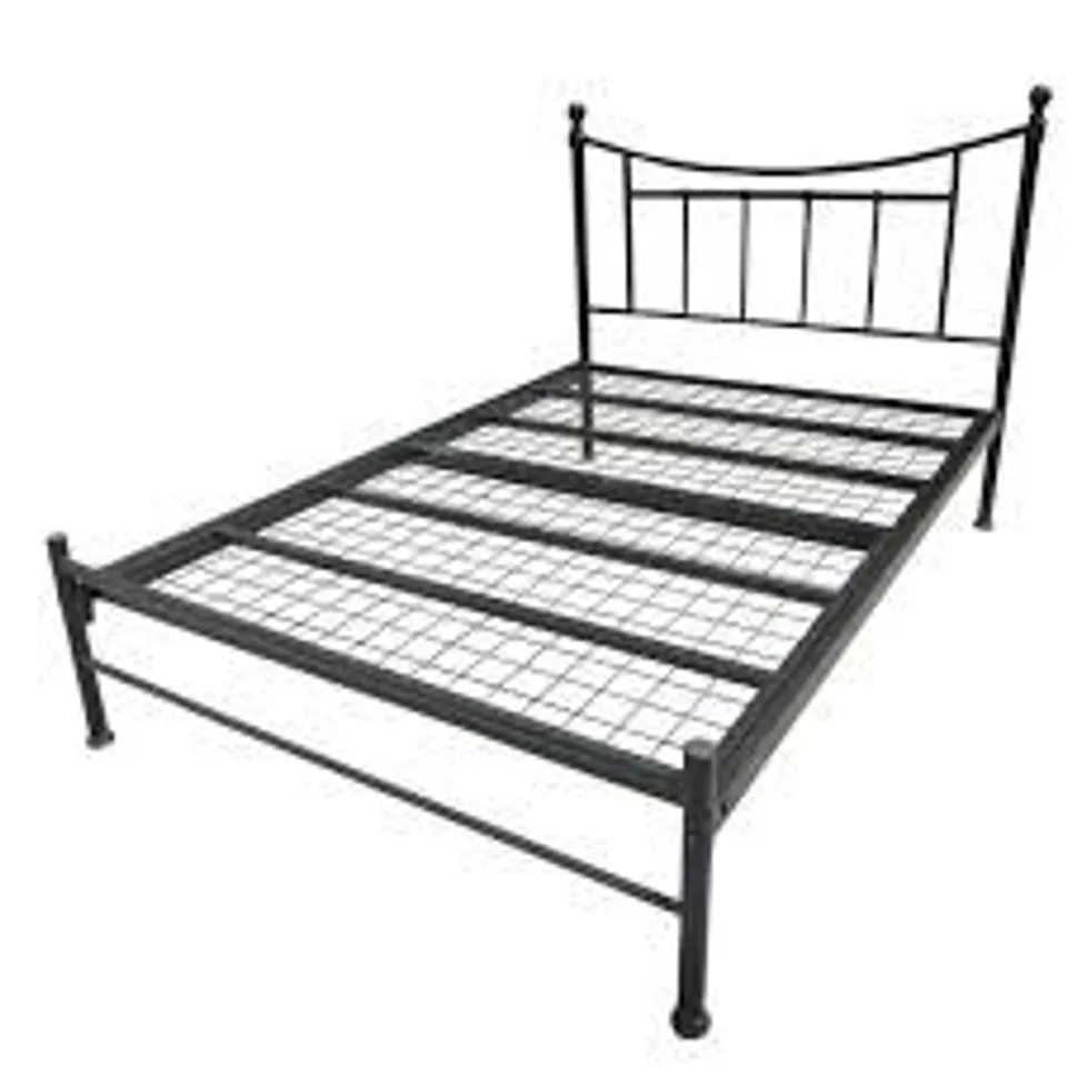 BOXED BRISTOL METAL BED//SIZE: SINGLE - BLACK (2 BOXES)