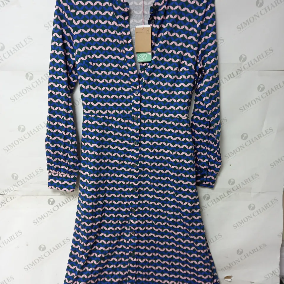 BODEN JULIA JERSEY SHIRT DRESS - 12L
