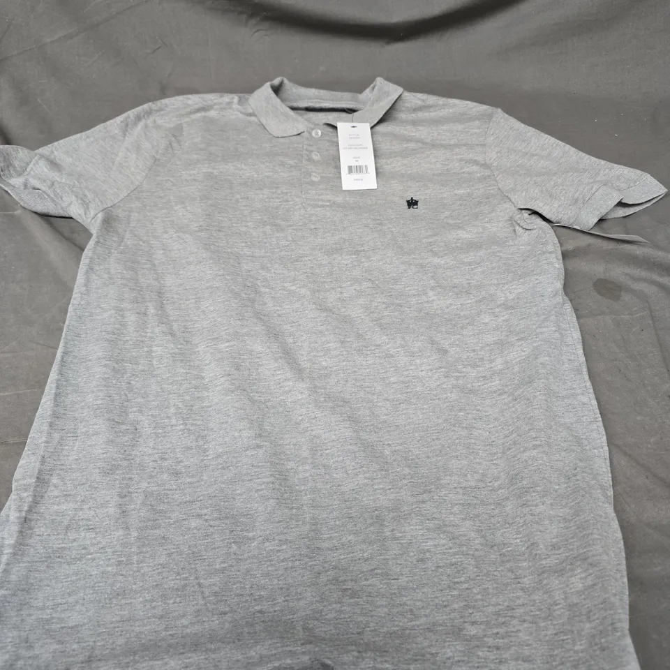 FRENCH CONNECTION GREY POLO TOP SIZE M