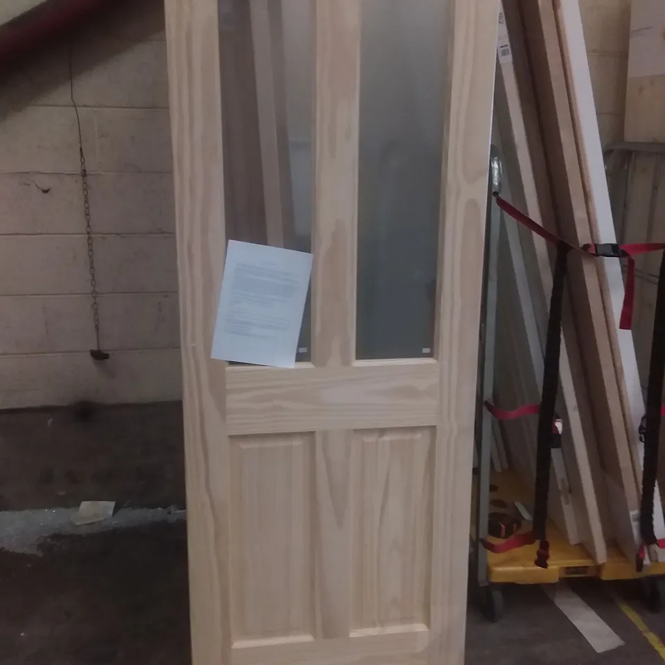 4 PANEL CLEAR PINE GLAZED INTERNAL DOOR 1981×762MM