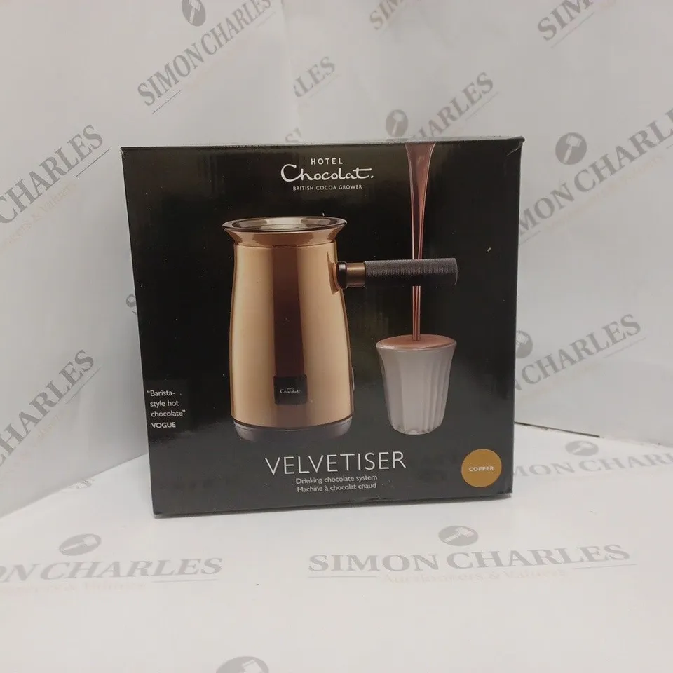 BOXED HOTEL CHOCOLAT VELVETISER IN COPPER RRP £109.99