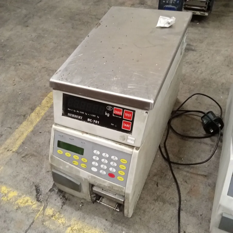 HERBERT BC-701 CHECK-WEIGHING SCALE & LABELER 