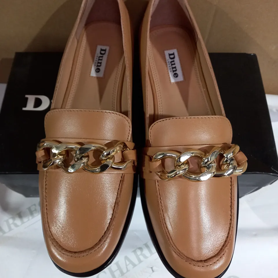 DUNE GILMORE LOAFER IN CAMEL UK SIZE 6