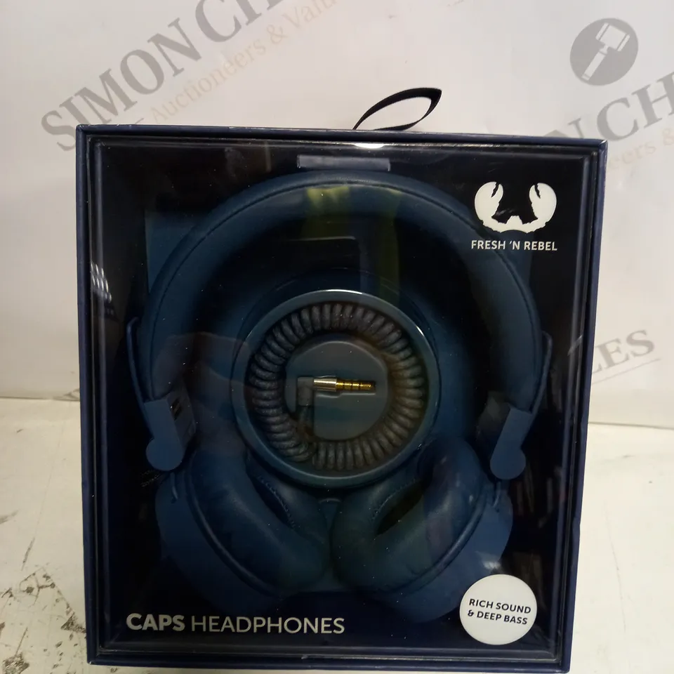 BOXED FRESH N REBEL CAPS HEADPHONES IN NAVY