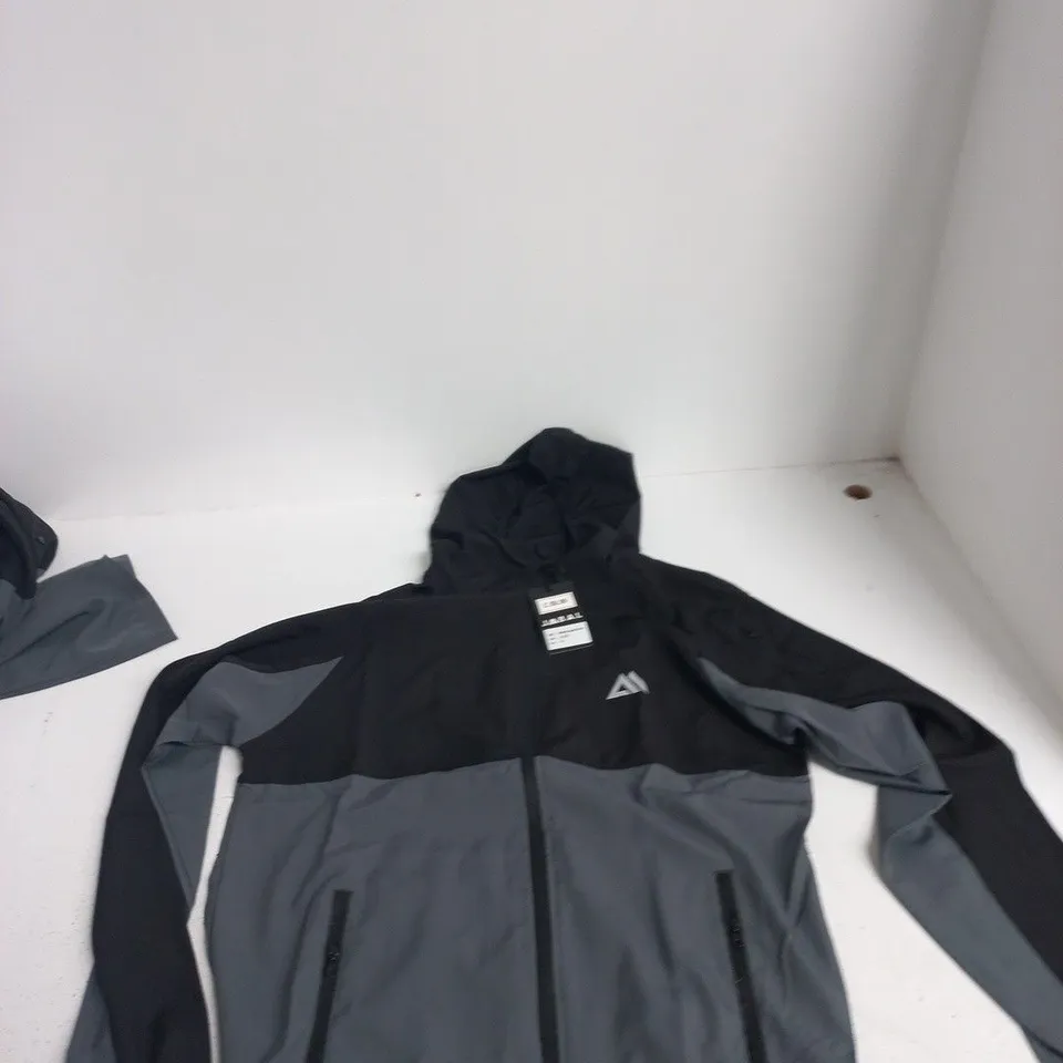 JABAL MEN'S GREY & BLACK JACKET AND TROUSERS SET, SIZE M