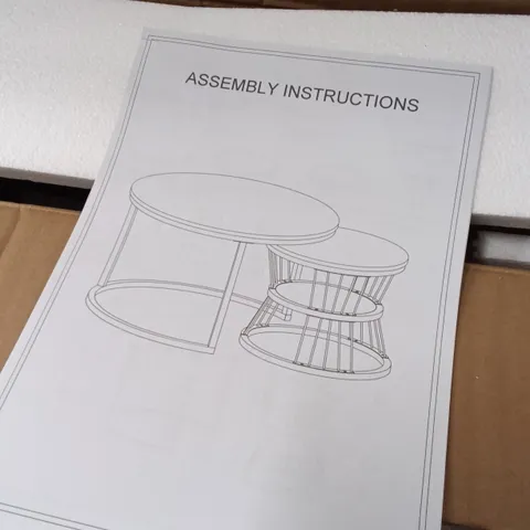BOXED NESTING TABLES - GOLD (1 BOX)