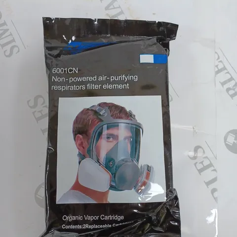 PACK OF TWO NIOSH NON-POWERED AIR-PURIFYING RESPIRATORS FILTER ELEMENT ORGANIC REPLACEABLE VAPOR CARTRIDGES 6001CN