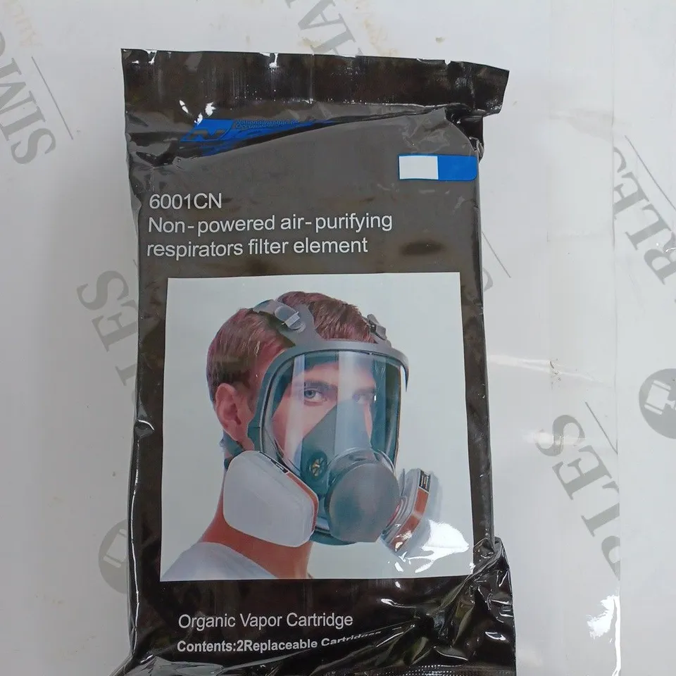 PACK OF TWO NIOSH NON-POWERED AIR-PURIFYING RESPIRATORS FILTER ELEMENT ORGANIC REPLACEABLE VAPOR CARTRIDGES 6001CN