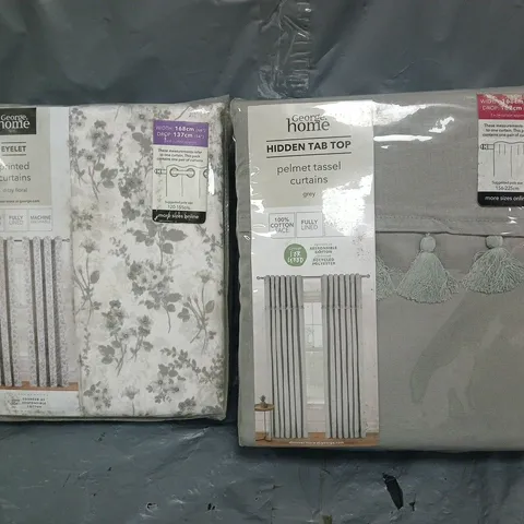 BOX OF APPROXIMATELY 10 ASSORTED CURTAIN ITEMS IN VARIOUS SIZES AND COLOURS, ETC - COLLECTION ONLY