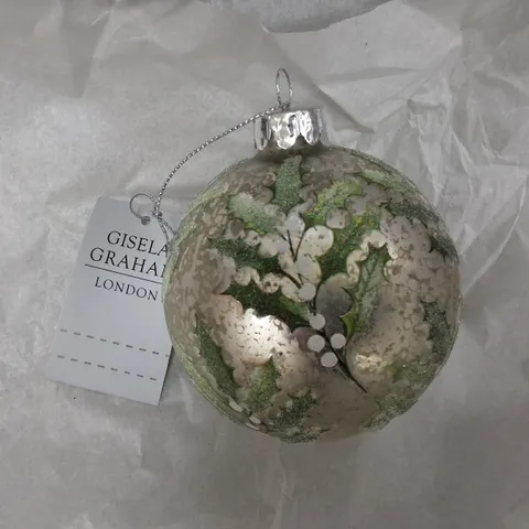 SET OF 12 GISELA GRAHAM DECORATIVE BAUBLES IN SILVER