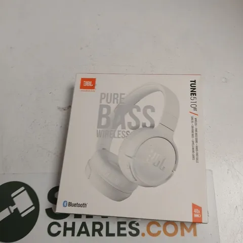 JBL TUNE 510BT WIRELESS HEADPHONES β WHITE (BOXED)