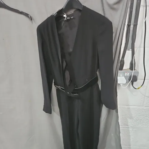 MNG BY MANGO WOMEN'S BLACK BELTED JUMPSUIT , SIZE M