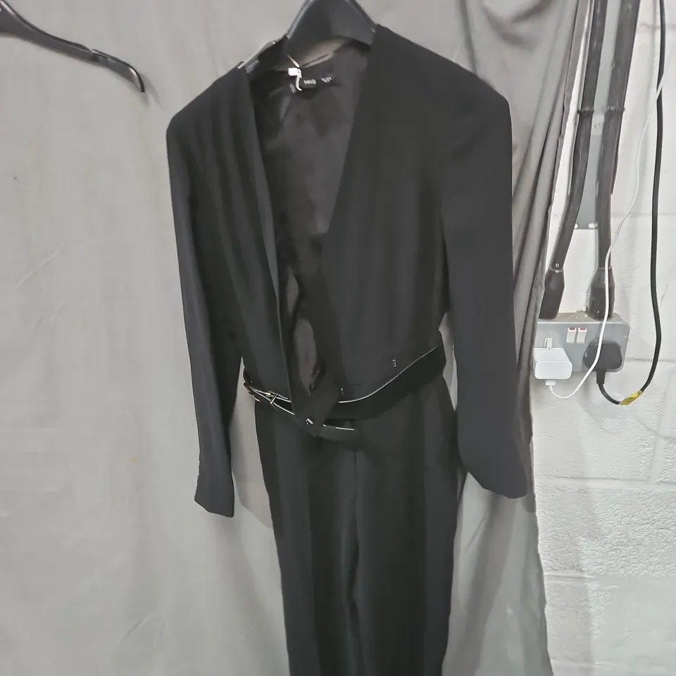 MNG BY MANGO WOMEN'S BLACK BELTED JUMPSUIT , SIZE M