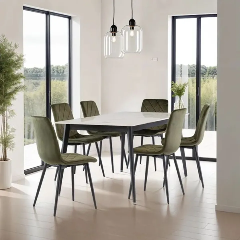 BOXED IVY DINING TABLE -HIGH GLOSS KASS GOLD- [2 BOXES]