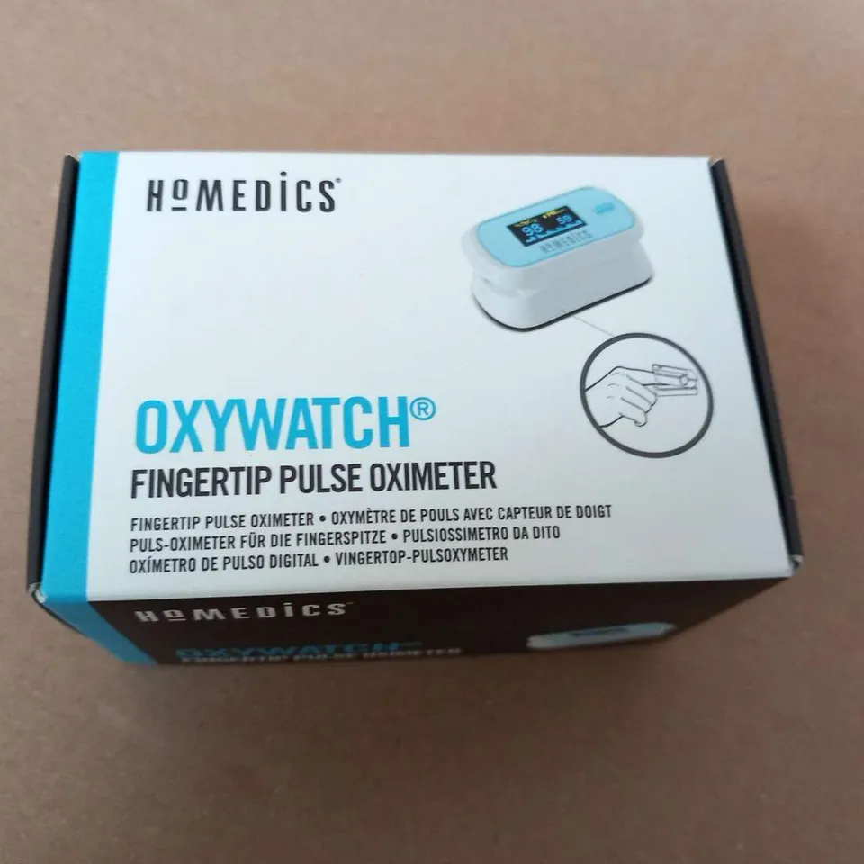 FIVE BOXED HOMEDICS OXYWATCH FINGERTIP PULSE OXIMETERS