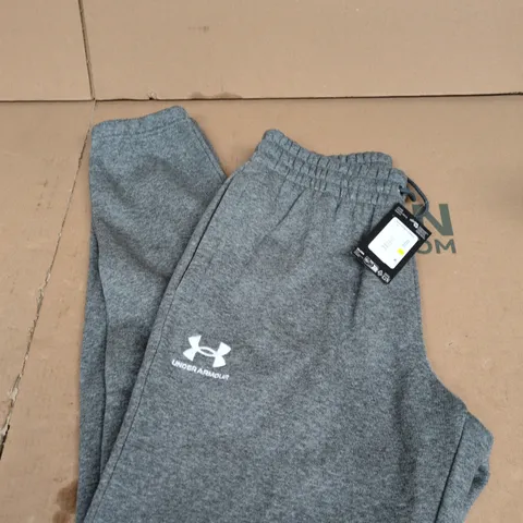 UNDER ARMOUR MEN'S GREY SWEATPANTS – FLEECE JOGGERS SIZE M