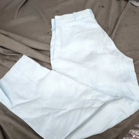 WOMEN'S LIGHT BLUE LINEN TROUSERS – UK 6 (EU 34)MNG
