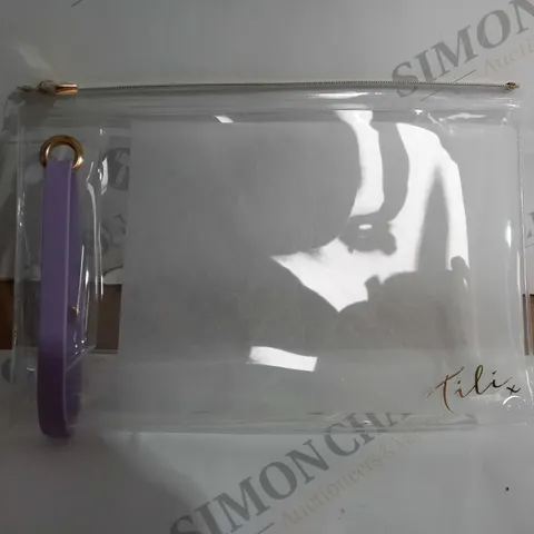BOX OF APPROXIMATELY 14 CLEAR PLASTIC TILI BAGS