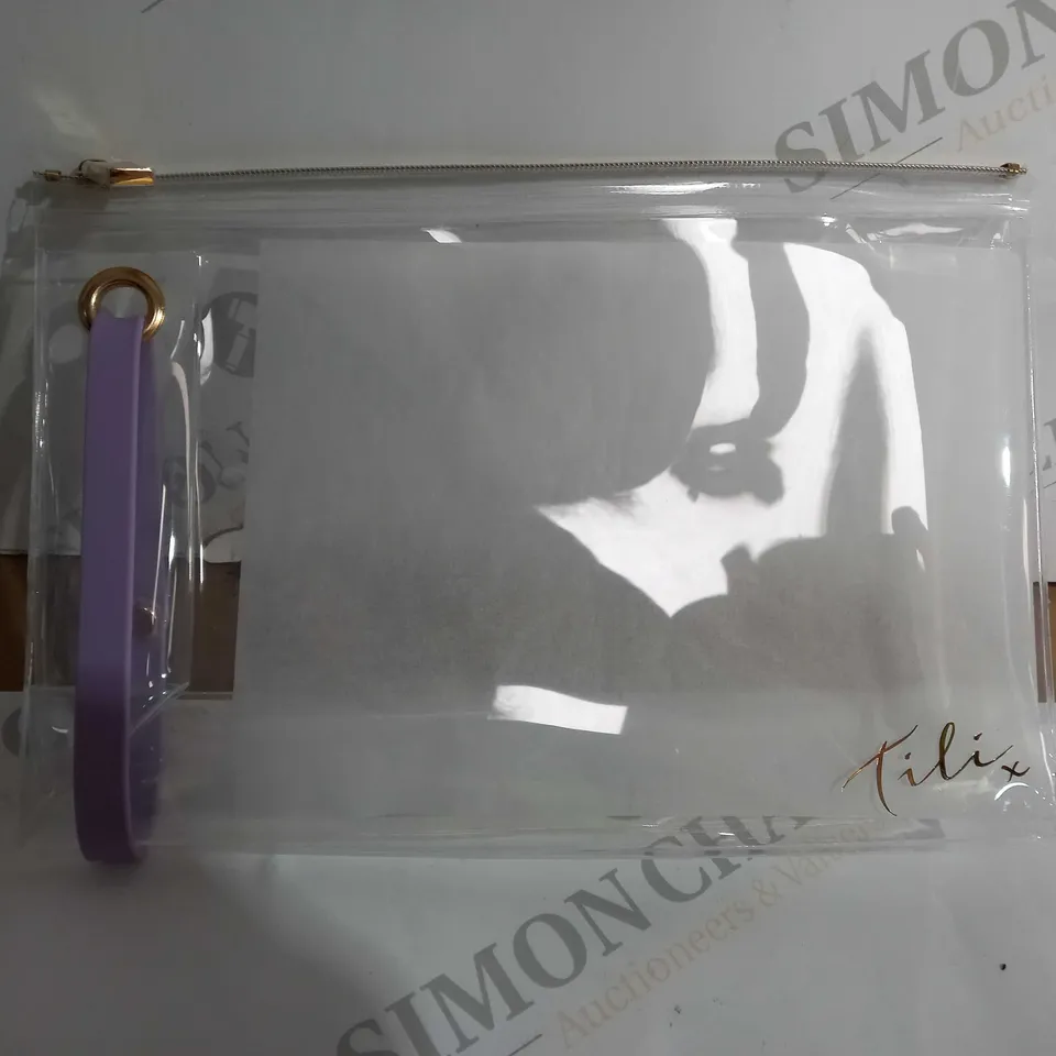BOX OF APPROXIMATELY 14 CLEAR PLASTIC TILI BAGS