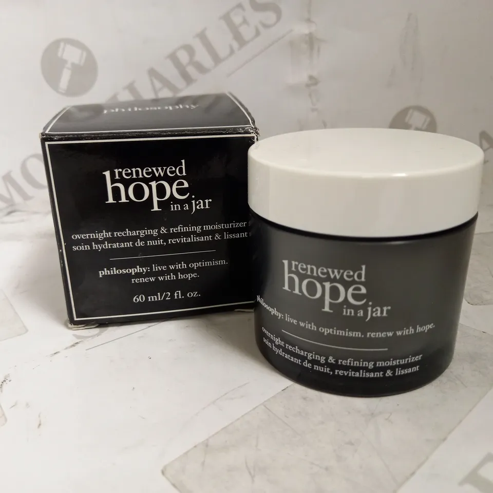 PHILOSOPHY RENEWED HOPE IN A JAR RECHARGE & REFINE NIGHT CREAM 60ML