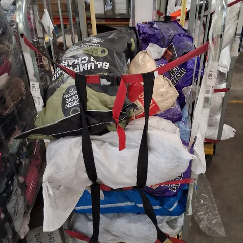 CAGE CONTAINING ASSORTED BAGS OF CHARCOAL
