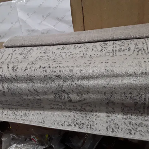 HELEN POWER LOOM GRDY/OFF-WHITE RUG 5'×8'
