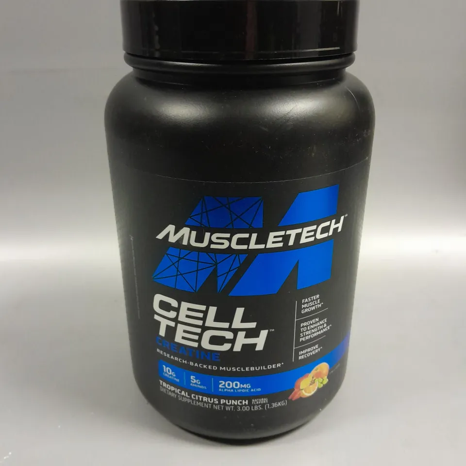 SEALED MUSCLETECH CELL TECH CREATINE - 1.36KG TROPICAL CITRUS PUNCH 