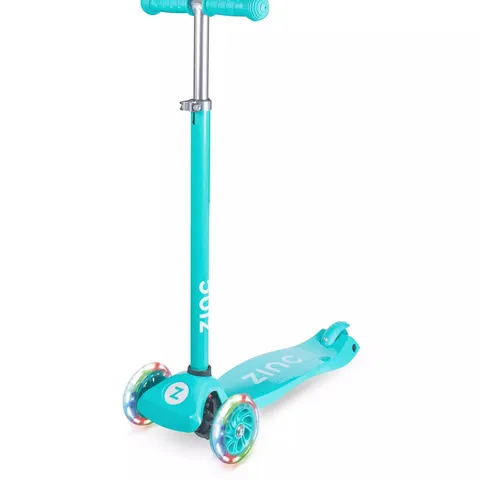 BOXED ZINC 3 WHEELED LIGHT UP STAR SCOOTER - BLUE