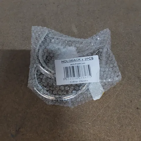 DIAMANTE STAINLESS STEEL 20CM CURTAIN PULL/TIE BACKS
