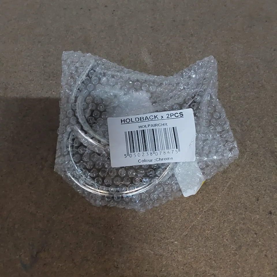 DIAMANTE STAINLESS STEEL 20CM CURTAIN PULL/TIE BACKS