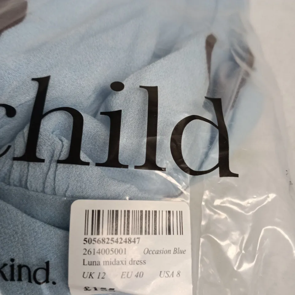 NOBODY'S CHILD LUNA MIDAXI DRESS – BLUE, UK 12 (EU 40, USA 8)