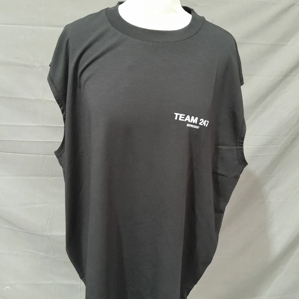 REPRSENT BLACK TEAM 247 OVERSIZED TANK TOP - XL