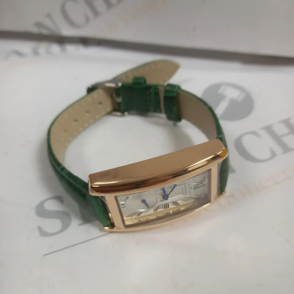 LADIES STOCKWELL WATCH – TEXTURED DIAL WITH SUB DIAL MINUTE HAND – LEATHER STRAP