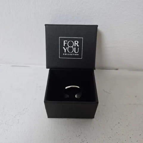 BOXED FOR YOU COLLECTION SILVER STEEL WRAP RING