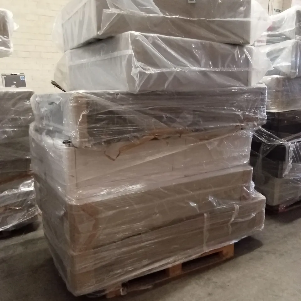 PALLET OF ASSORTED QUALITY DESIGNER DIVAN BASES // SIZES AND COLOURS VARY
