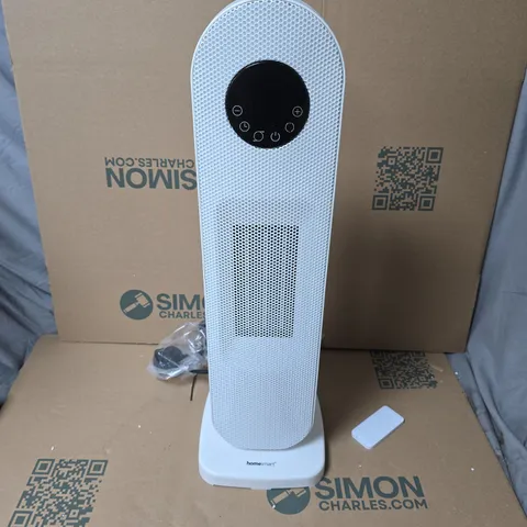 HOMESMART PORTABLE FAN HEATER – TOWER STYLE WITH REMOTE (WHITE)