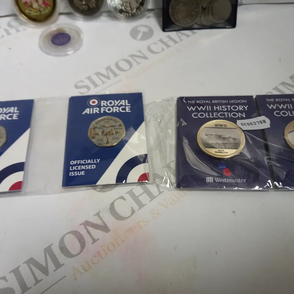 BAG TO CONTAIN APPROX. 26 X ASSORTED HISTORICAL & COLLECTORS COINS. DESIGNS VARY